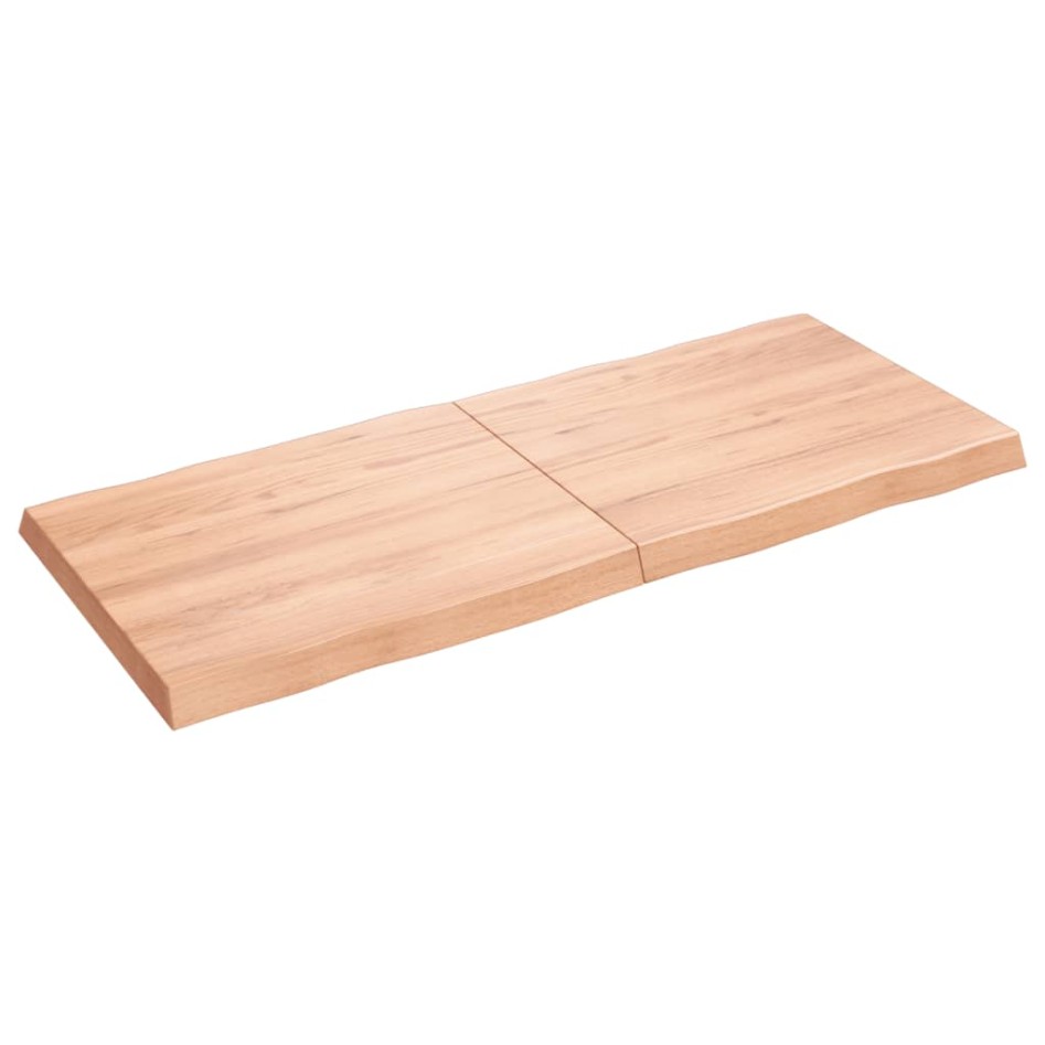 Tablero mesa madera tratada borde natural marrón