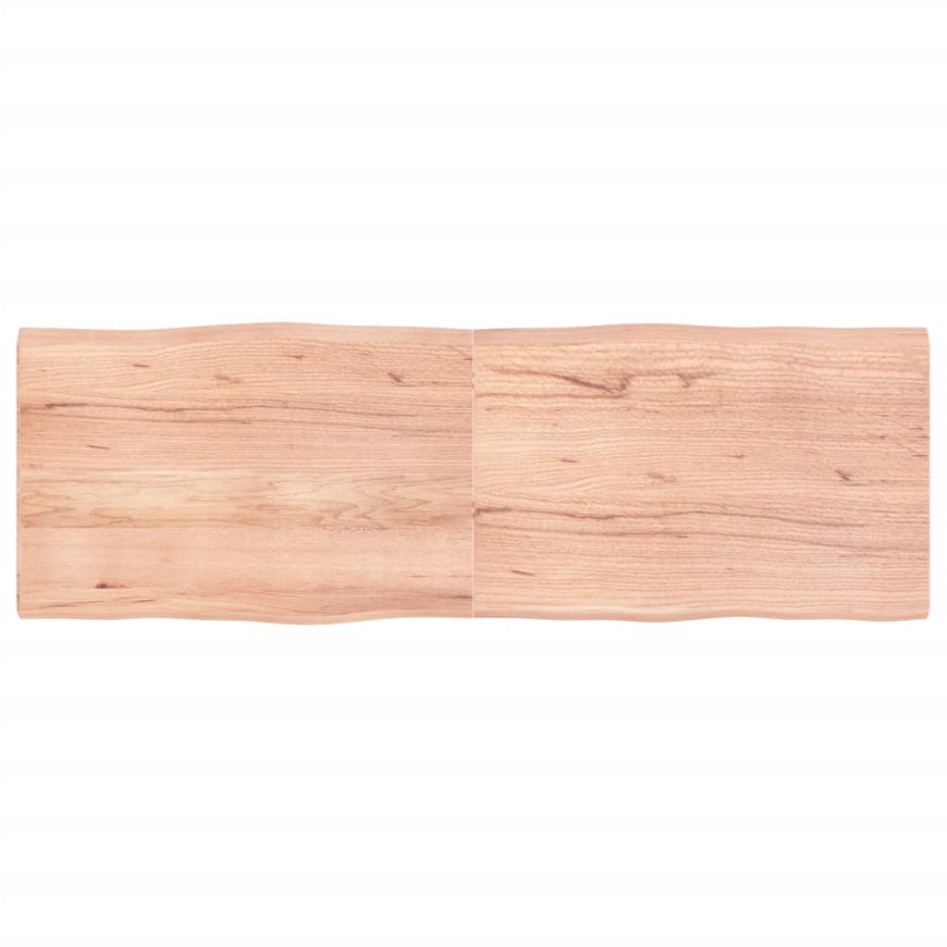 Tablero mesa madera tratada borde natural marrón