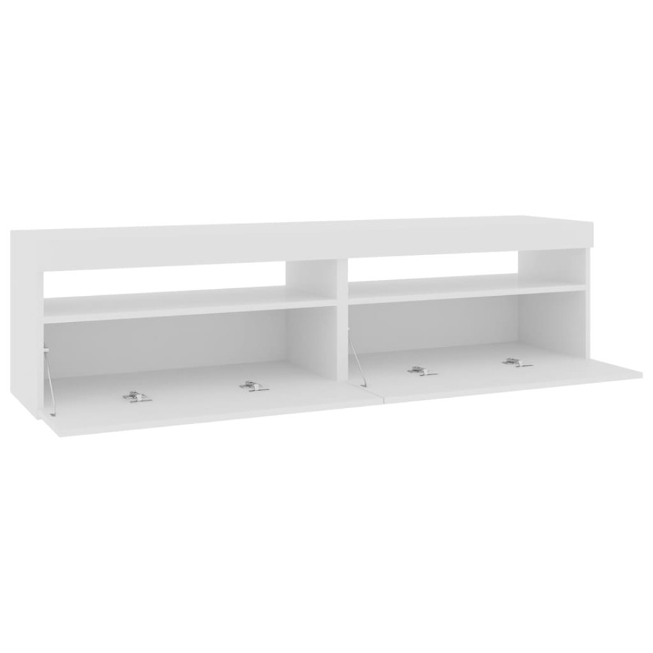 Muebles de TV con luces LED 2 unidades blanco 75x35x40