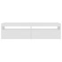 Muebles de TV con luces LED 2 unidades blanco 75x35x40
