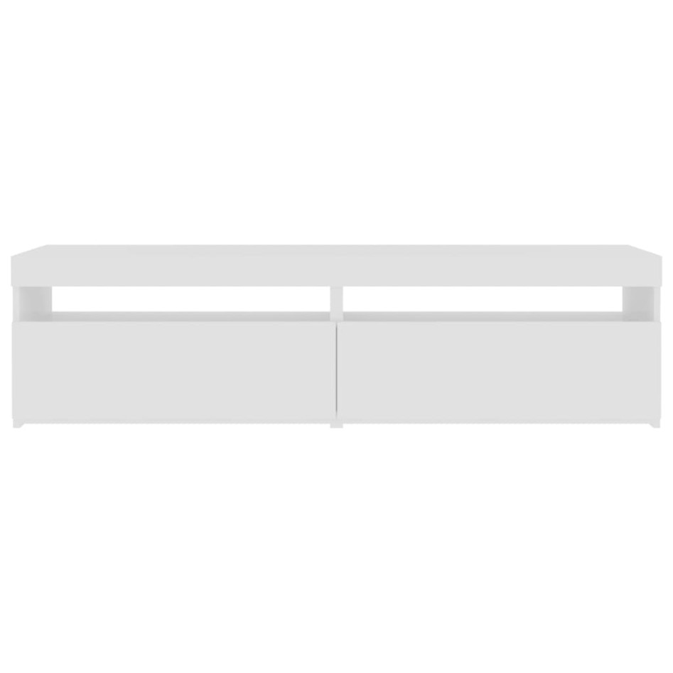 Muebles de TV con luces LED 2 unidades blanco 75x35x40