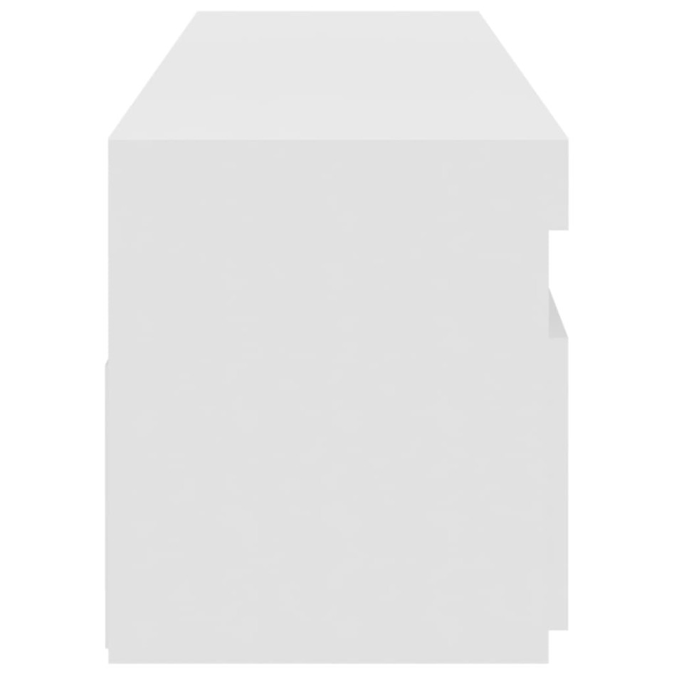 Muebles de TV con luces LED 2 unidades blanco 75x35x40