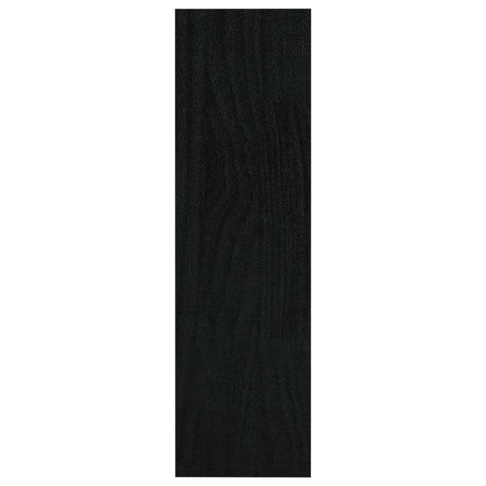 Estantería divisor de espacios madera pino negro 100x30x103