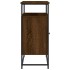 Aparador de madera de ingeniería roble marrón 100x35x80