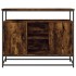 Aparador de madera de ingeniería roble ahumado 100x35x80
