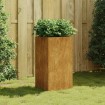 Jardinera de acero corten 40x40x80 cm