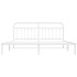 Estructura de cama de metal con cabecero blanco 193x203