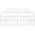 Estructura cama metal con cabecero y pie cama blanco 183x213