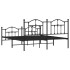 Estructura de cama cabecero y estribo metal negro