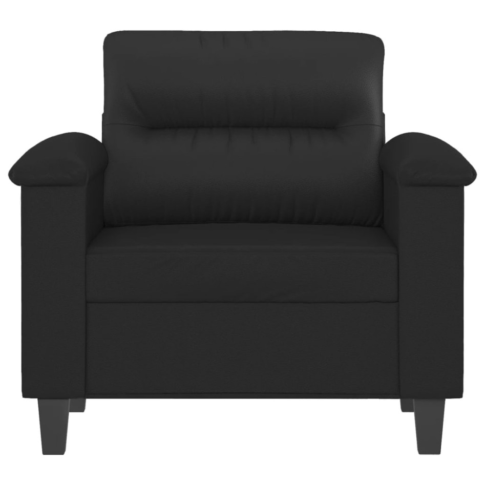 Sillón cuero sintético negro 60