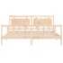 Estructura de cama con cabecero madera maciza 180x200