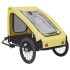 Remolque de bicicleta para mascotas amarillo y