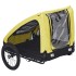 Remolque de bicicleta para mascotas amarillo y