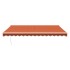 Toldo retráctil aluminio y tela naranja y marrón 4x3