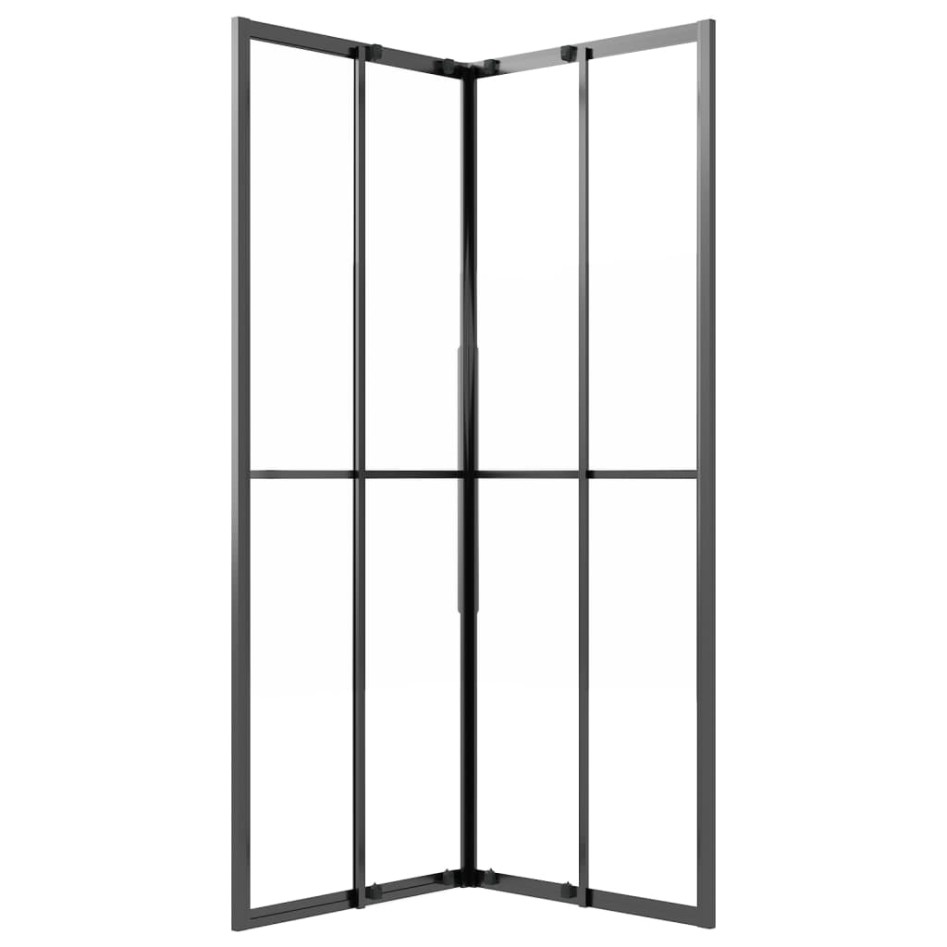 Cabina de ducha ESG esmerilado negro 70x70x180