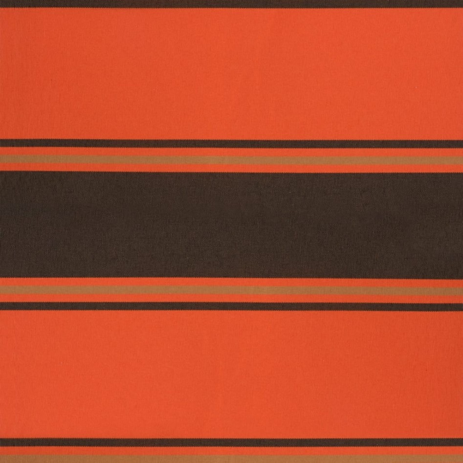 Toldo retráctil aluminio y tela naranja y marrón 4,5x3