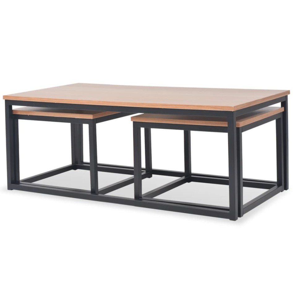 Juego de mesas de centro de madera de fresno 3