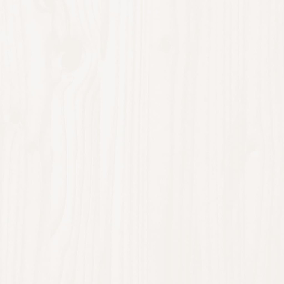 Estructura de cama con cabecero madera maciza blanco 90x190