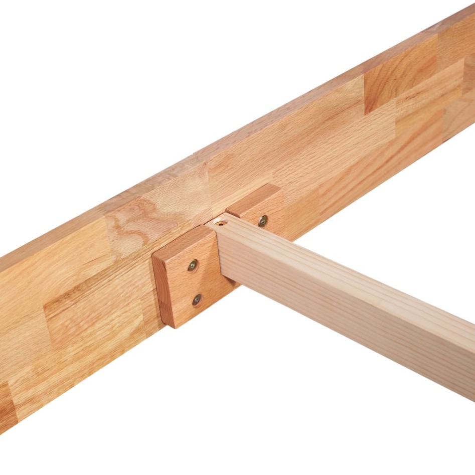 Estructura de cama madera maciza de roble 120x200