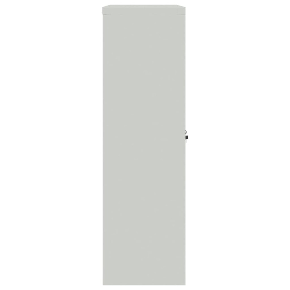Armario de oficina de acero gris 90x40x140