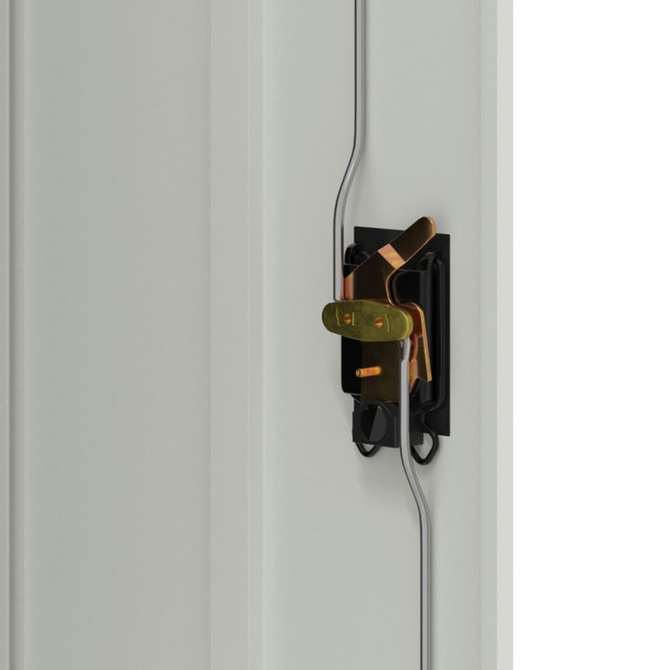 Armario de oficina de acero gris 90x40x140