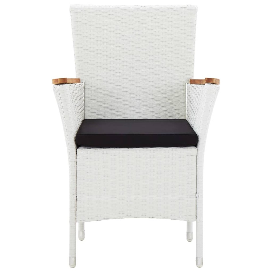 Juego de comedor de jardín 5 piezas ratán sintético