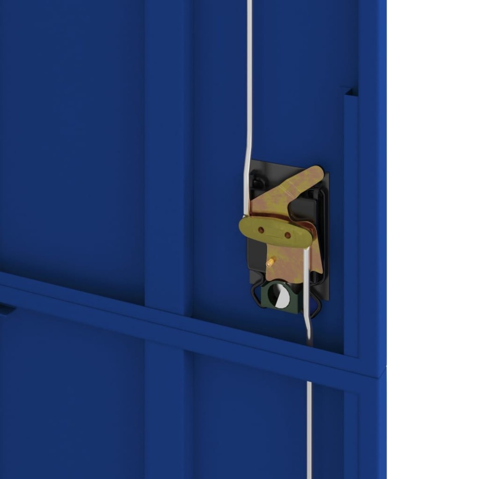 Armario archivador de acero gris claro y azul 90x40x200