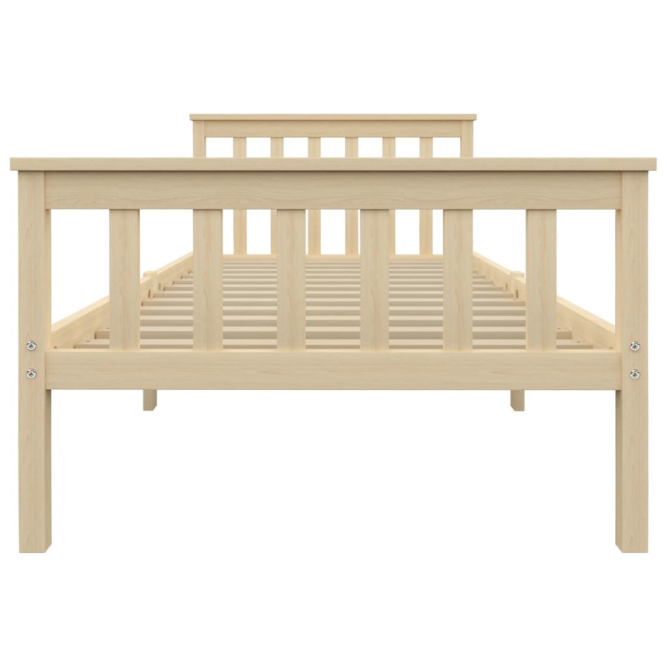 Estructura de cama de madera maciza de pino clara 100x200