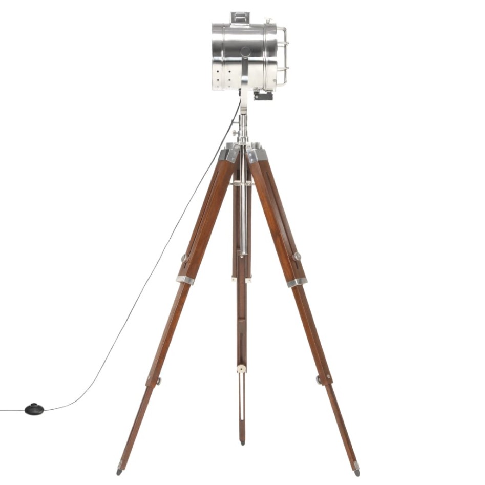 Lámpara de suelo con trípode madera maciza de mango 165