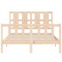 Estructura de cama con cabecero madera maciza 120x200