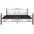 Estructura de cama de metal negro 180x200