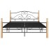 Estructura de cama de metal negra 140x200