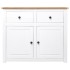 Aparador de madera maciza pino estilo Panamá blanco 93x40x80