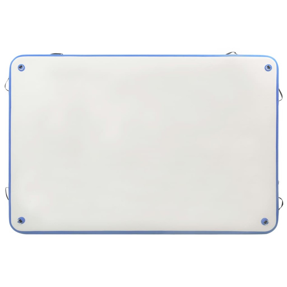Plataforma flotante inflable azul y blanco 300x150x15