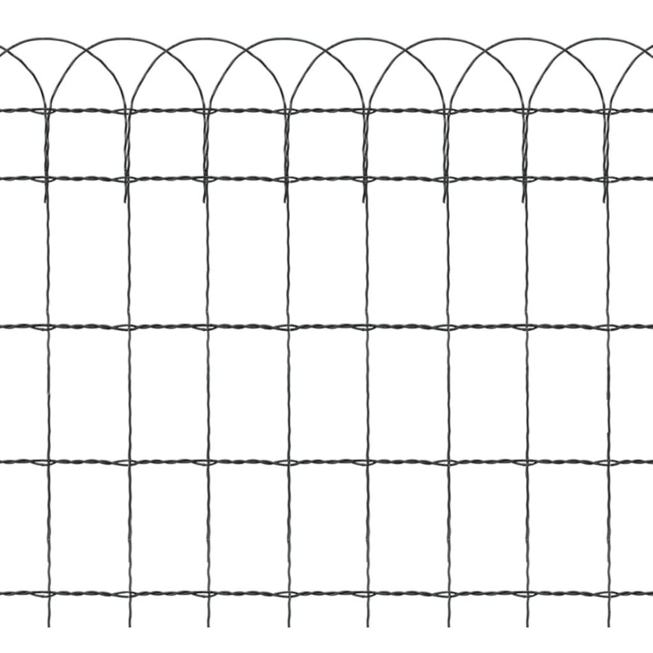 Cerca para césped de hierro recubierto en polvo 25x0,65