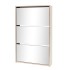 Mueble zapatero 3 compartimentos espejo roble 63x17x102,5