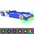 Cama infantil con forma de coche carreras y LED 90x200 cm