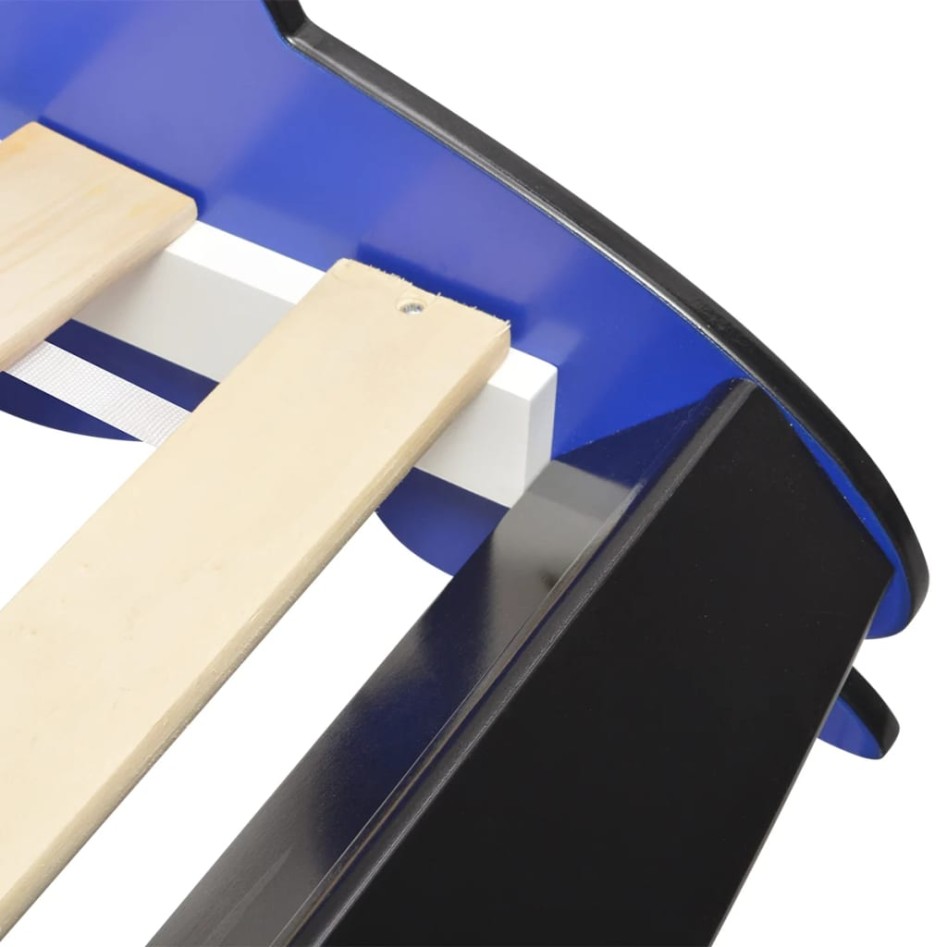 Cama infantil con forma de coche carreras y LED 90x200 cm