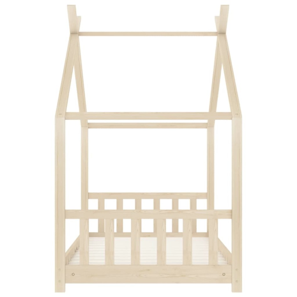 Estructura de cama infantil de madera maciza de pino 70x140