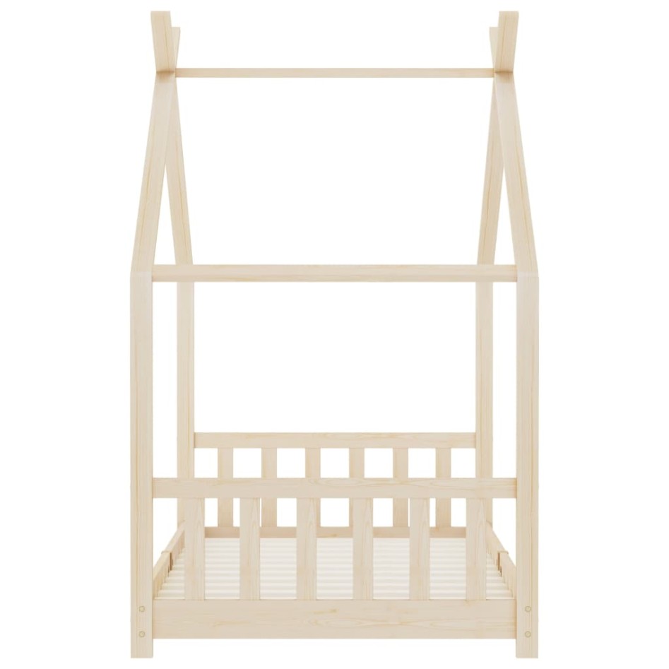 Estructura de cama infantil de madera maciza de pino 90x200