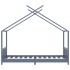 Estructura de cama infantil madera maciza pino gris 90x200