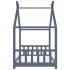 Estructura de cama infantil madera maciza pino gris 90x200