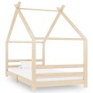 Estructura de cama infantil de madera maciza de pino 90x200 cm