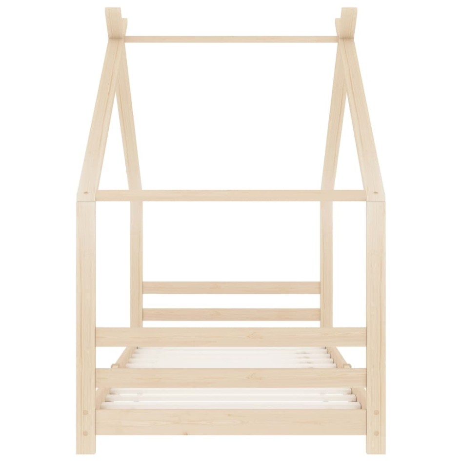 Estructura de cama infantil de madera maciza de pino 90x200