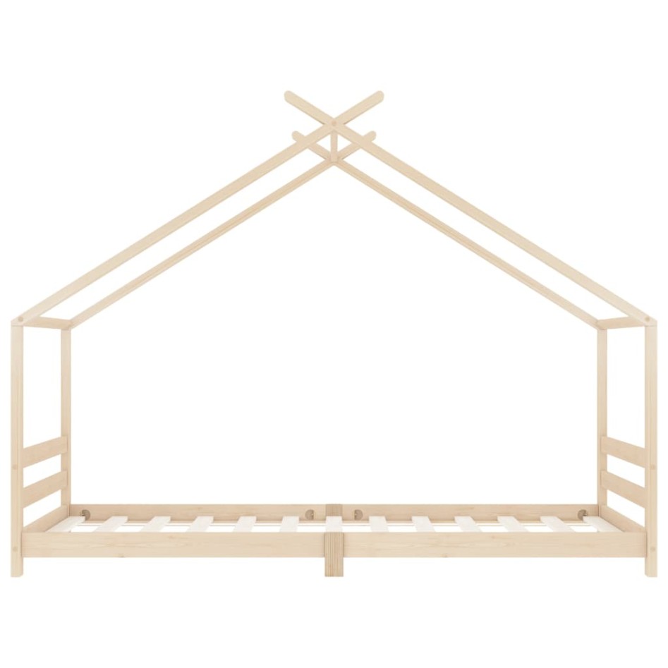 Estructura de cama infantil de madera maciza de pino 90x200