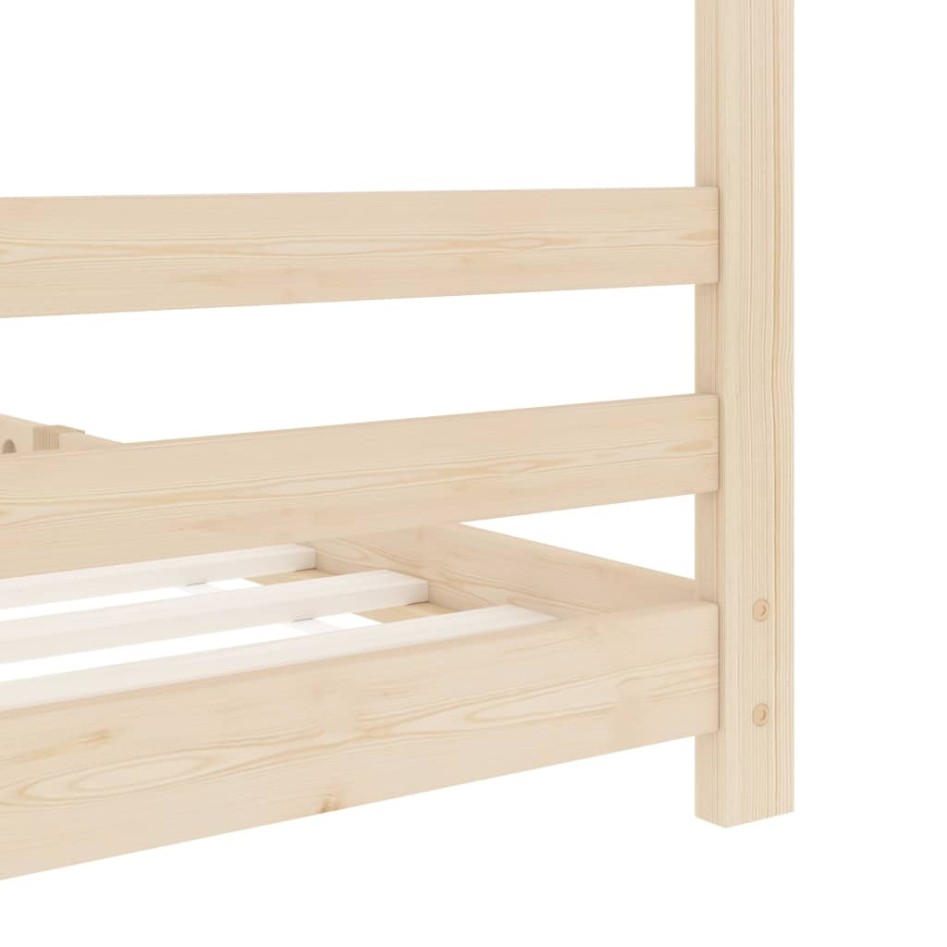 Estructura de cama infantil de madera maciza de pino 90x200