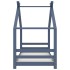 Estructura de cama infantil madera maciza pino gris 80x160