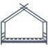 Estructura de cama infantil madera maciza pino gris 80x160