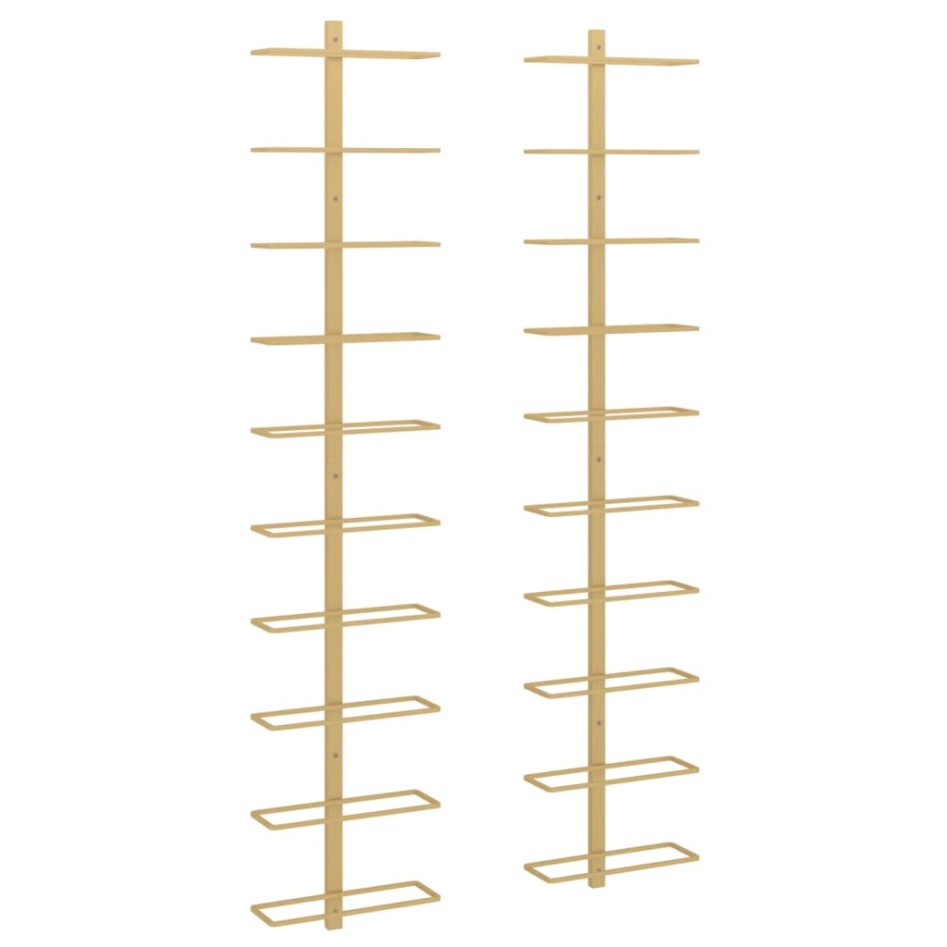 Botellero de pared para 10 botellas 2 unidades metal