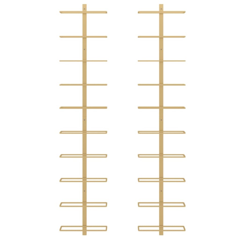 Botellero de pared para 10 botellas 2 unidades metal